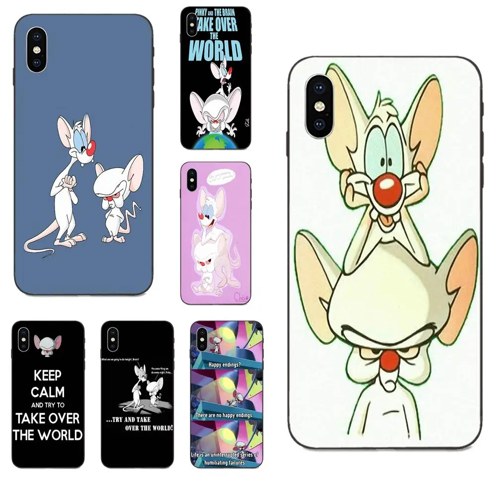 Красивый чехол Pinky And The Brain для Apple iPhone 4 4S 5 5S SE 6 6S 7 8 Plus X XS Max XR мягкий с