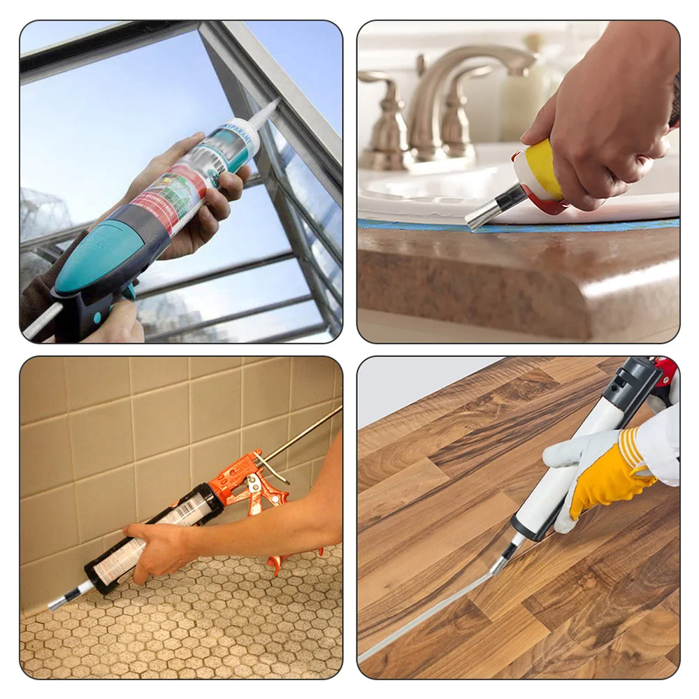 

27Pcs Caulking Tool Kit Caulking Finisher Caulk Nozzle Applicator Silicone Sealant Finishing Tool Grout Scraper Caulk Remover