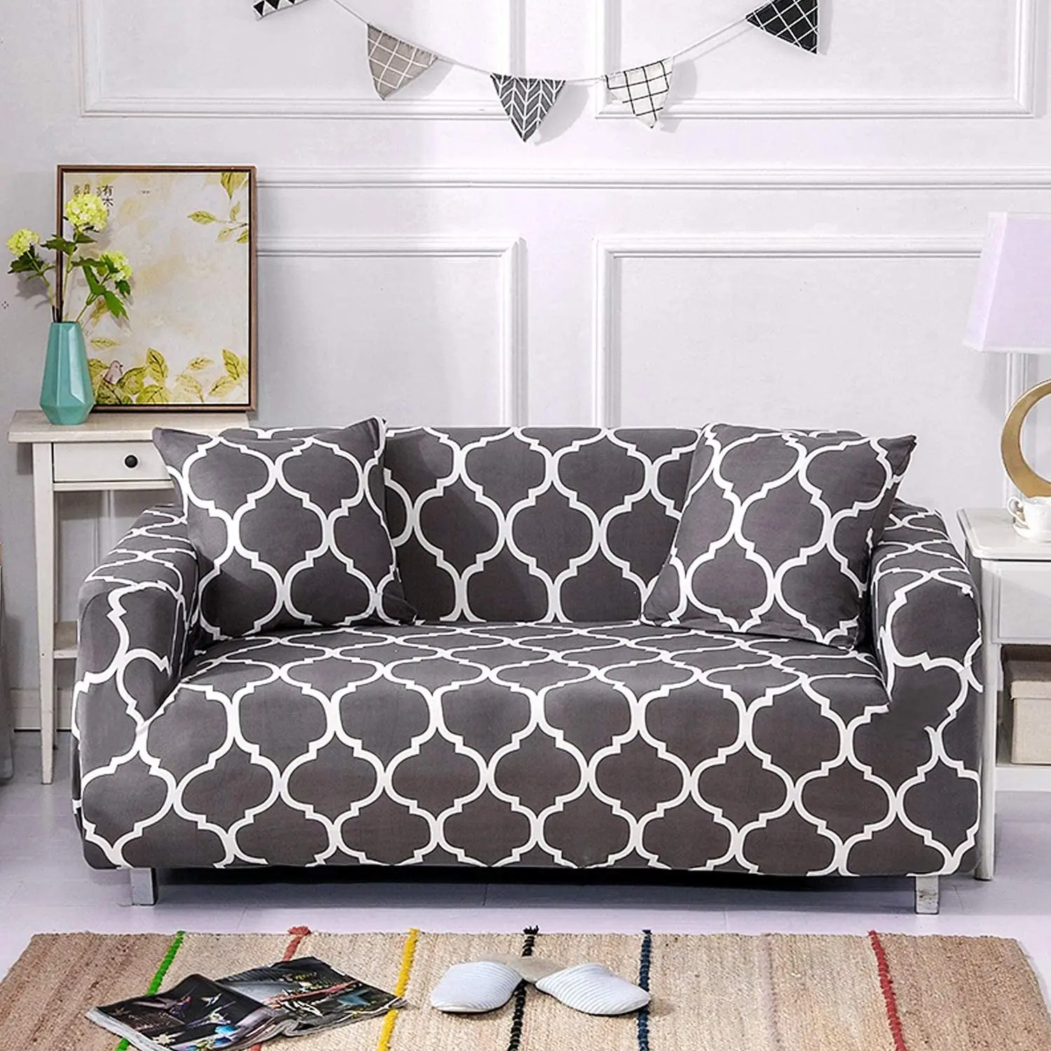 Растягивающийся чехол для дивана MERRYLIFE защита мебели с цветочным принтом