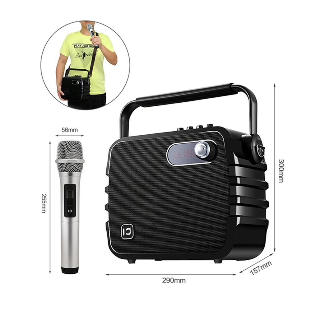 Инструмент вход эхо динамик UHF высокой мощности 30 Вт караоке плеер беспроводной
