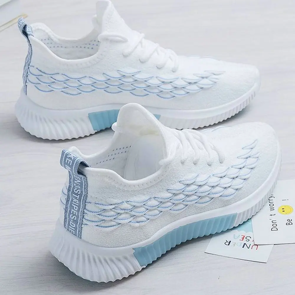 

Newbeads Spring and Autumn Women's Sports Shoes Fly Woven Style Breathable Korean Lightweight Casual Jokey Running Tren Fashion