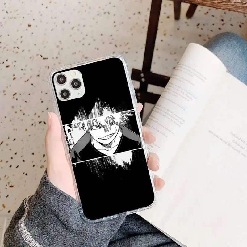 

Anime My Hero Boku Phone Case Transparent for iPhone 11 12 mini pro XS MAX 8 7 6 6S Plus X 5S SE 2020 XR