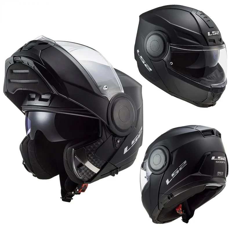 

100% Original LS2 FF902 SCOPE Flip Up Modular Motocycle Helmet Man Women Casco Dual Lens Casque Moto