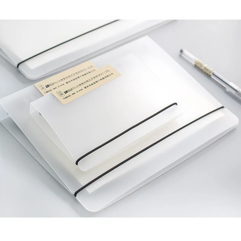 

1PC A5 A6 A7 B5 Frosted Translucent PP Band Binder Notebook Frosted Diary Planner Office Student Stationery Office Supplies