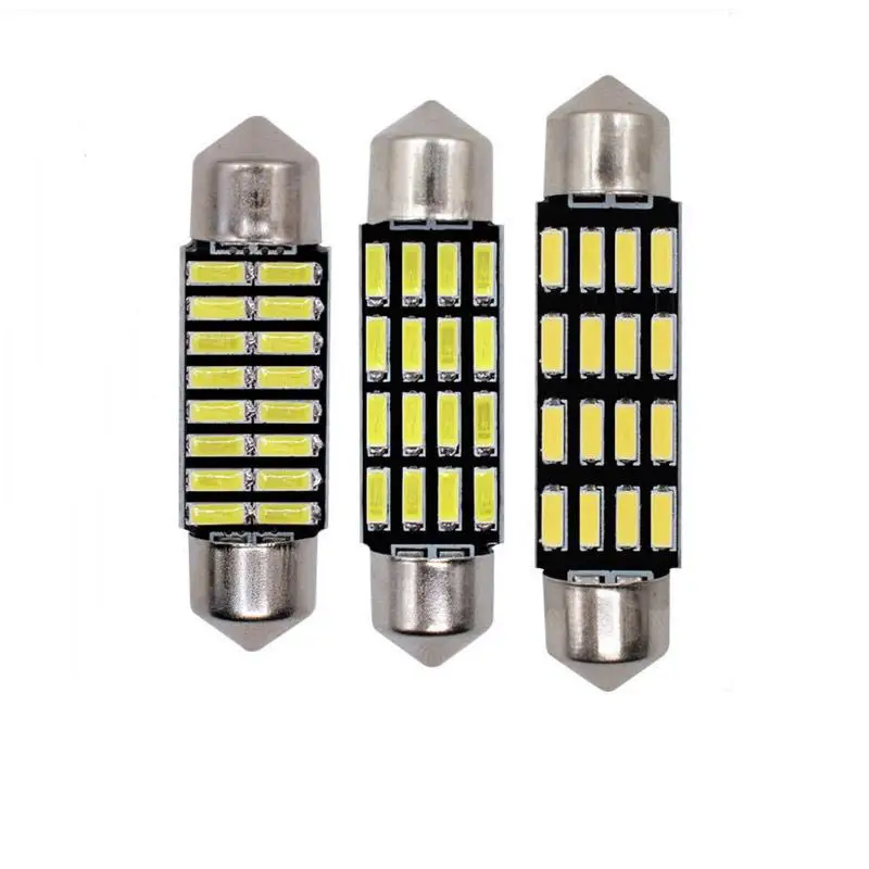 

36/39/41mm LED Bulb Bright Double - Pointed Reading Lamp 5W Super Bright 4014 16SMD License Plate Light Car Interior Doom Lamp