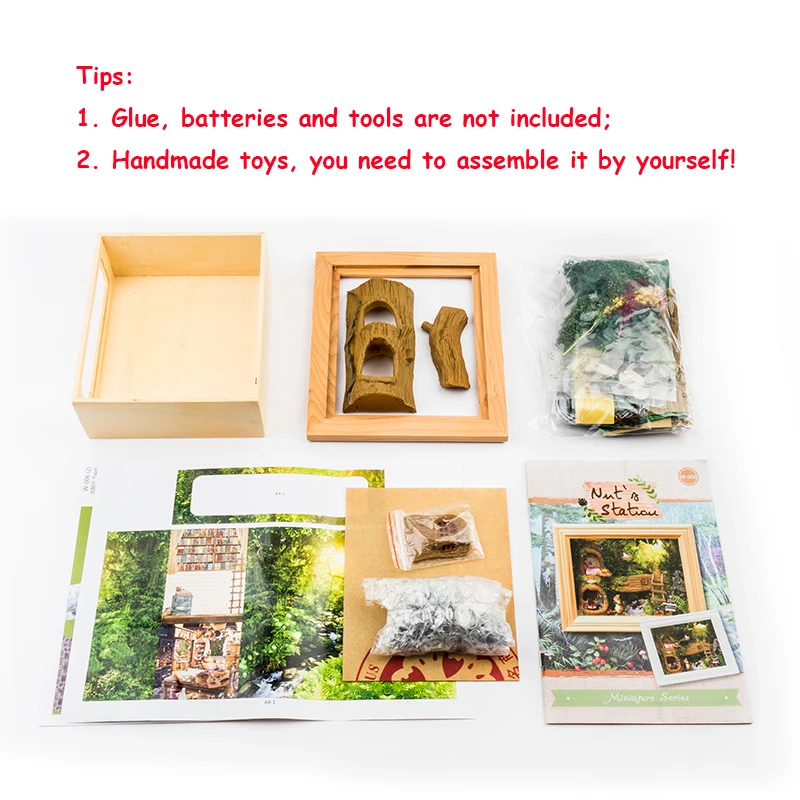 

Toys for Children Doll House Wooden Frame Miniature Dollhouse with Furniture Kits DIY House Model Assemble Craft Birthday Gift