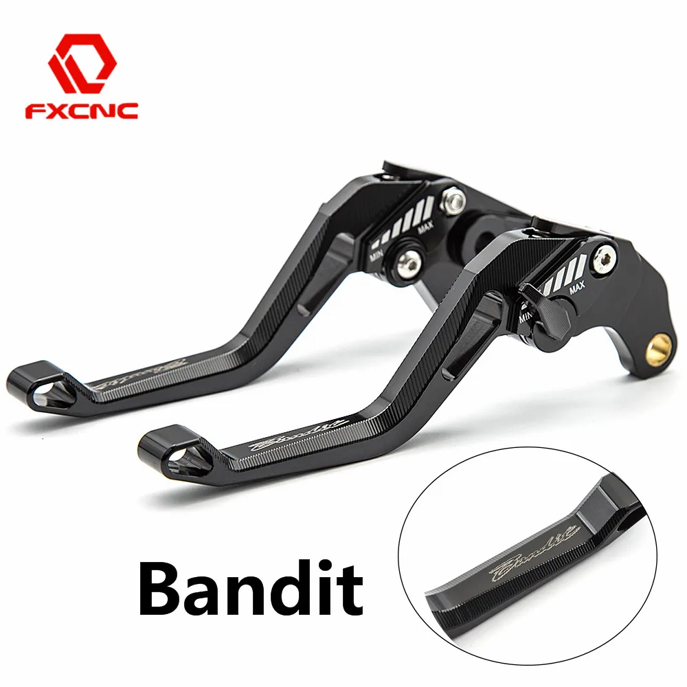 

Logo Bandit Motorcycle Brake Clutch Lever Adjustable Levers Handles + Grips For Suzuki GSF 650 GSF650 BANDIT 650 2007-2010 2009
