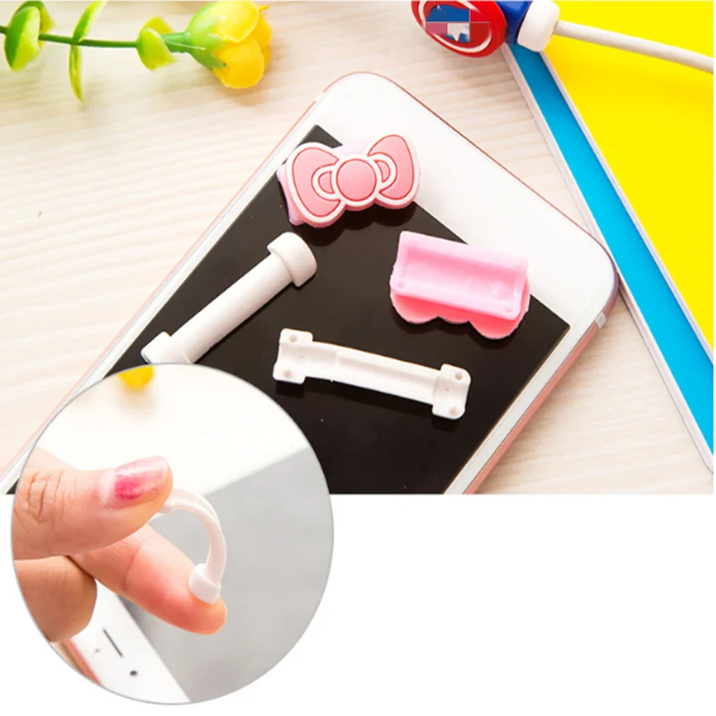 8 шт. мультяшный защитный чехол для кабеля USB зарядное устройство кабель передачи