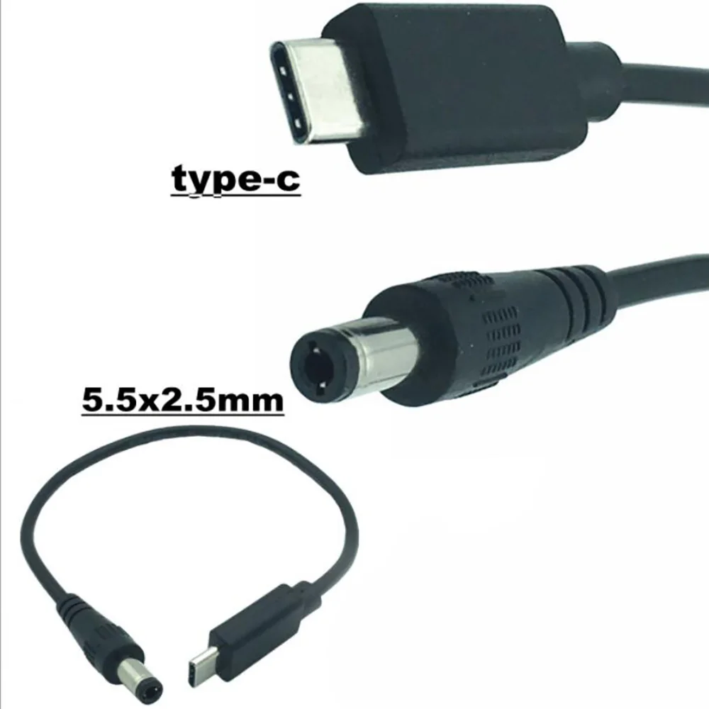 20 см Cablecc USB 3 1 Тип C стандарта DC 5 2 мм Удлинительный зарядный кабель для Apple New