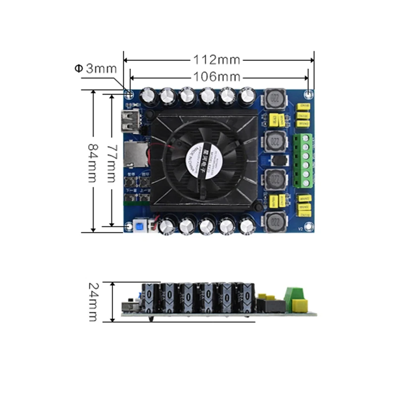 Плата усилителя TDA7498E 160Wx2 цифровой усилитель звука модуль для домашнего