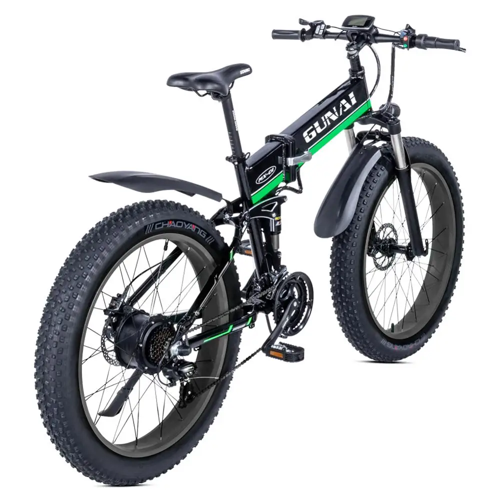 Электрический велосипед GUNAI складной с толстыми шинами для снега 48 В 12 а/ч 26