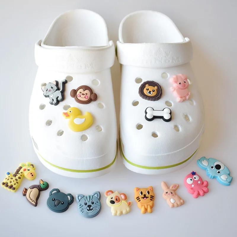 1 шт. Мультяшные животные подвески из ПВХ для обуви милый тигр/Лев/коала