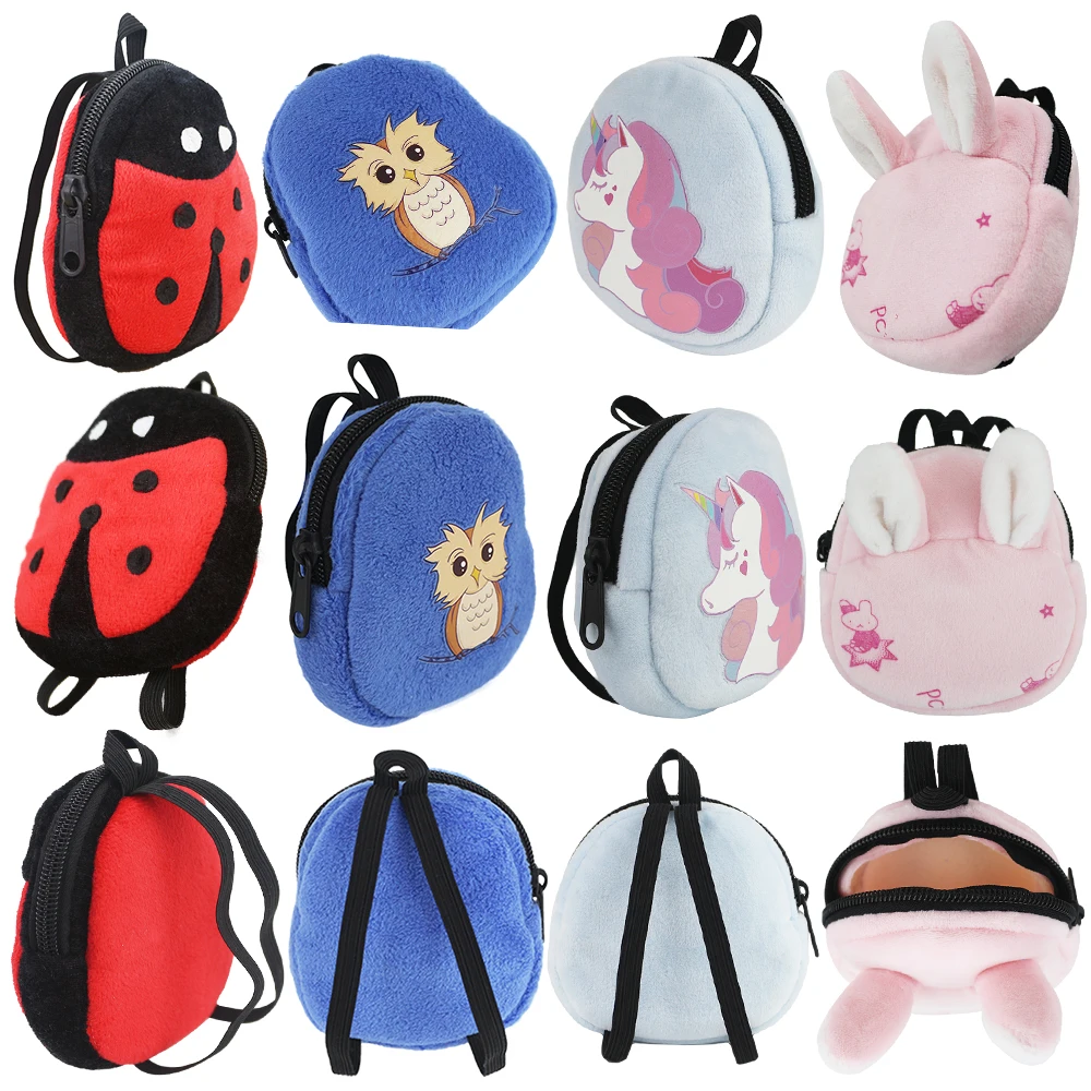 Мини кукла рюкзаки на молнии с милым сумка изображением единорога 43 см для ухода