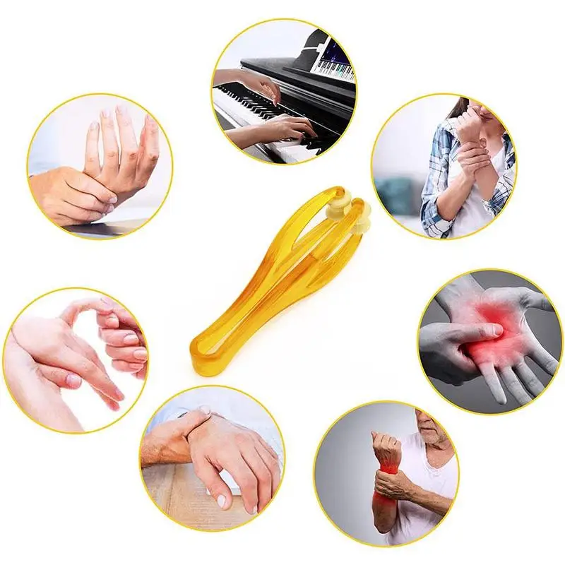 

1Pcs Creative 2 Rollers Finger Massager Mini Finger Joints Elastic For Finger Supplies Blood Circulation Massager With Hand Y9D4
