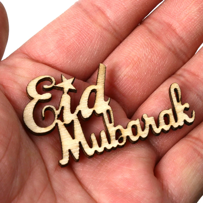 

15Pcs/lot Ramadan Kareem Decoration Letter Wooden Craft Hanging Pendant Eid Mubarak Islamic Muslim Eid Al-Adha Home DIY Party