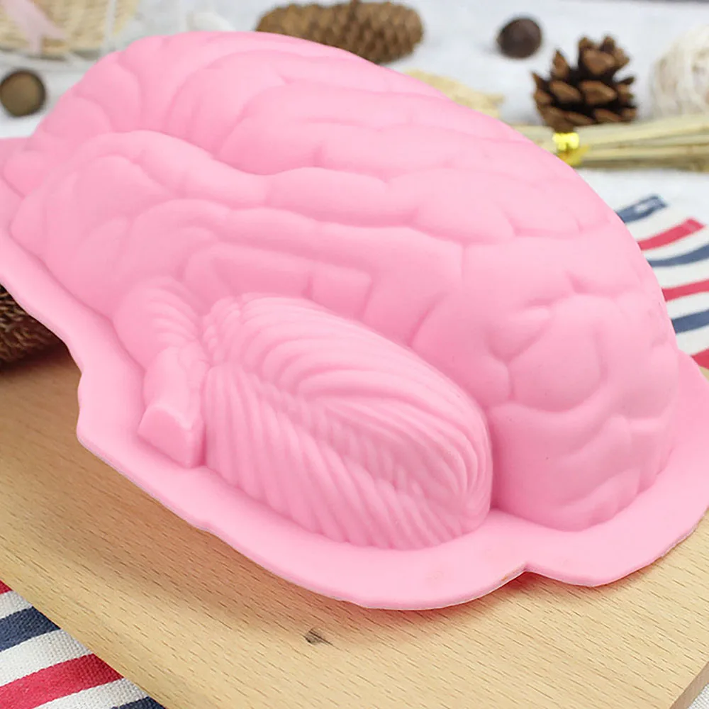1 шт. 3D силиконовая форма для выпечки в форме цветка весело DIY мозга Форма