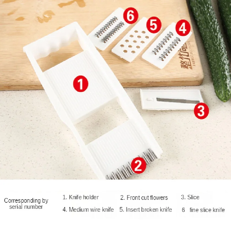 Shredded Potatoes Shredding Machine Multi-Function Vegetable Chopper Eraser Radish Slice Hand Guard Wipe Grater Kitchen Supplies | Дом и сад