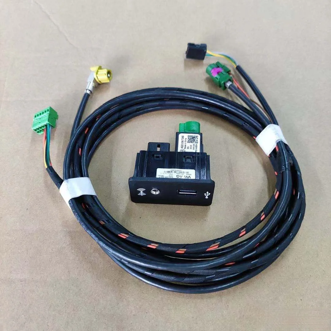 CarPlay AUX MIB2 PRO USB AMI Install Plug Socket Switch Button Harness Cable 5G0 035 222 E 5G0 035 726 E For VW Golf MK7