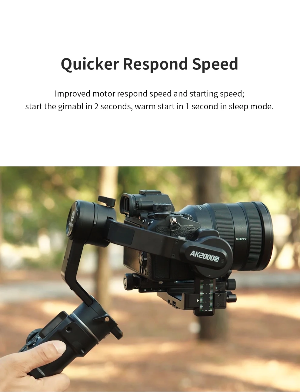 FeiyuTech AK2000s 3-осевая карманная Камера карданный стабилизатор для DSLR sony Canon Panasonic GH5 Nikon камеры De Камера