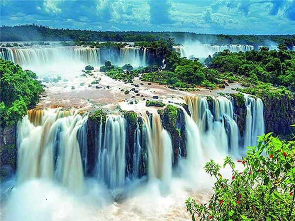 3020 HUACAN 5D Алмазная вышивка пейзаж горный водопад хрусталь картина мозаика Живопись картины бисером - Цвет: 3020