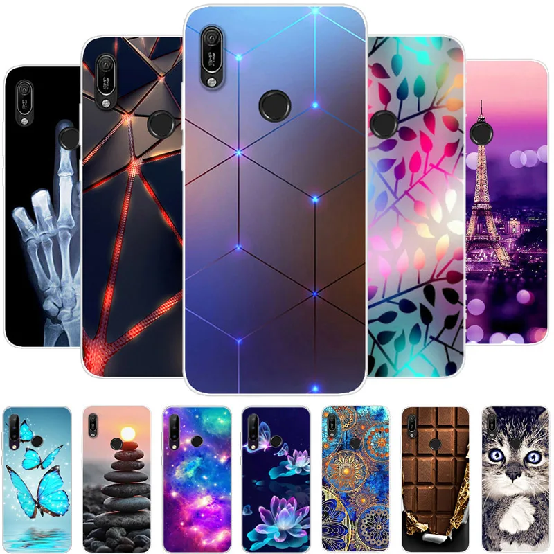 Чехол для Huawei Y6 2019 мягкий силиконовый чехол накладка телефона Y6S Prime Pro Y 6S из ТПУ