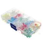 200 шт. 3 мм 5 мм F3 F5 DIP светодиодные светоизлучающие диоды красный желтый BlueGreen светодиодный Светодиодный светильник BeadShort Foot коробка для образцов