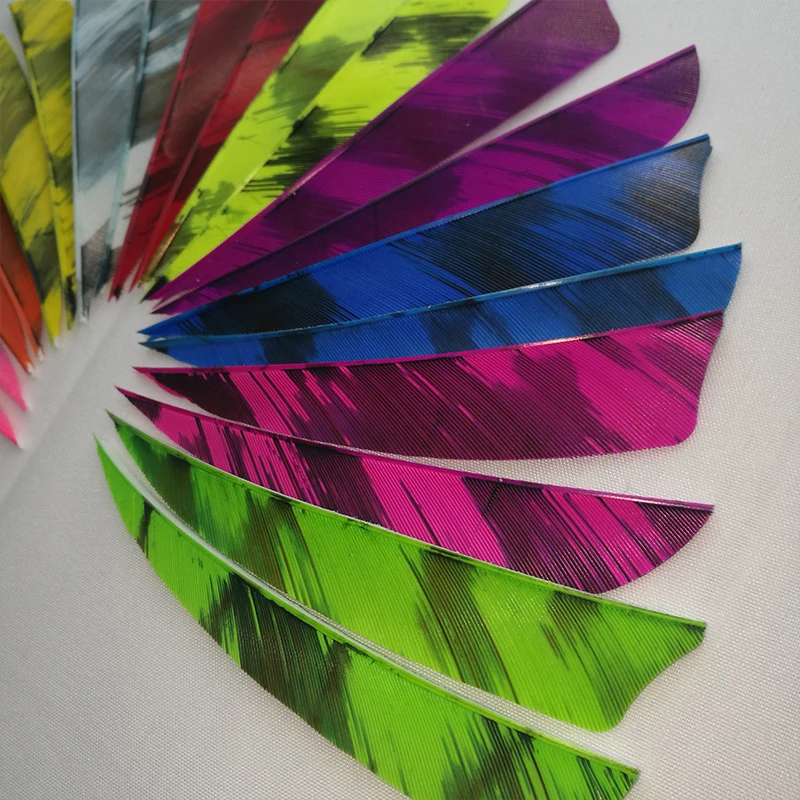 

Arrow Feather 50pcs 4'' Mixed color Archery Feather plume archerie Arrow Accessories Hunting Fletching Diy penas flechas