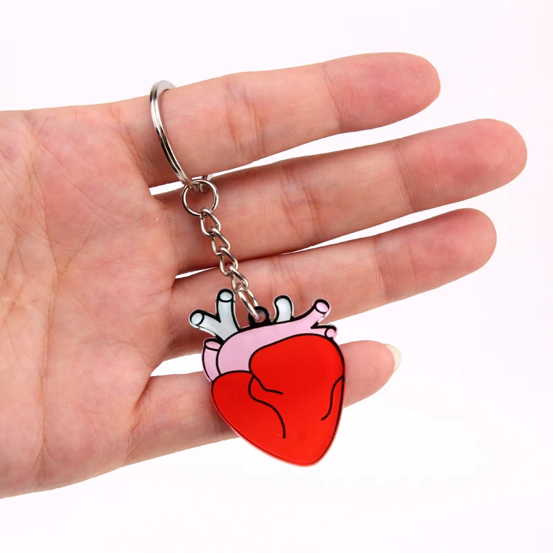 Брелок для ключей органа в форме сердца с зубами женщин и мужчин милый мультяшный