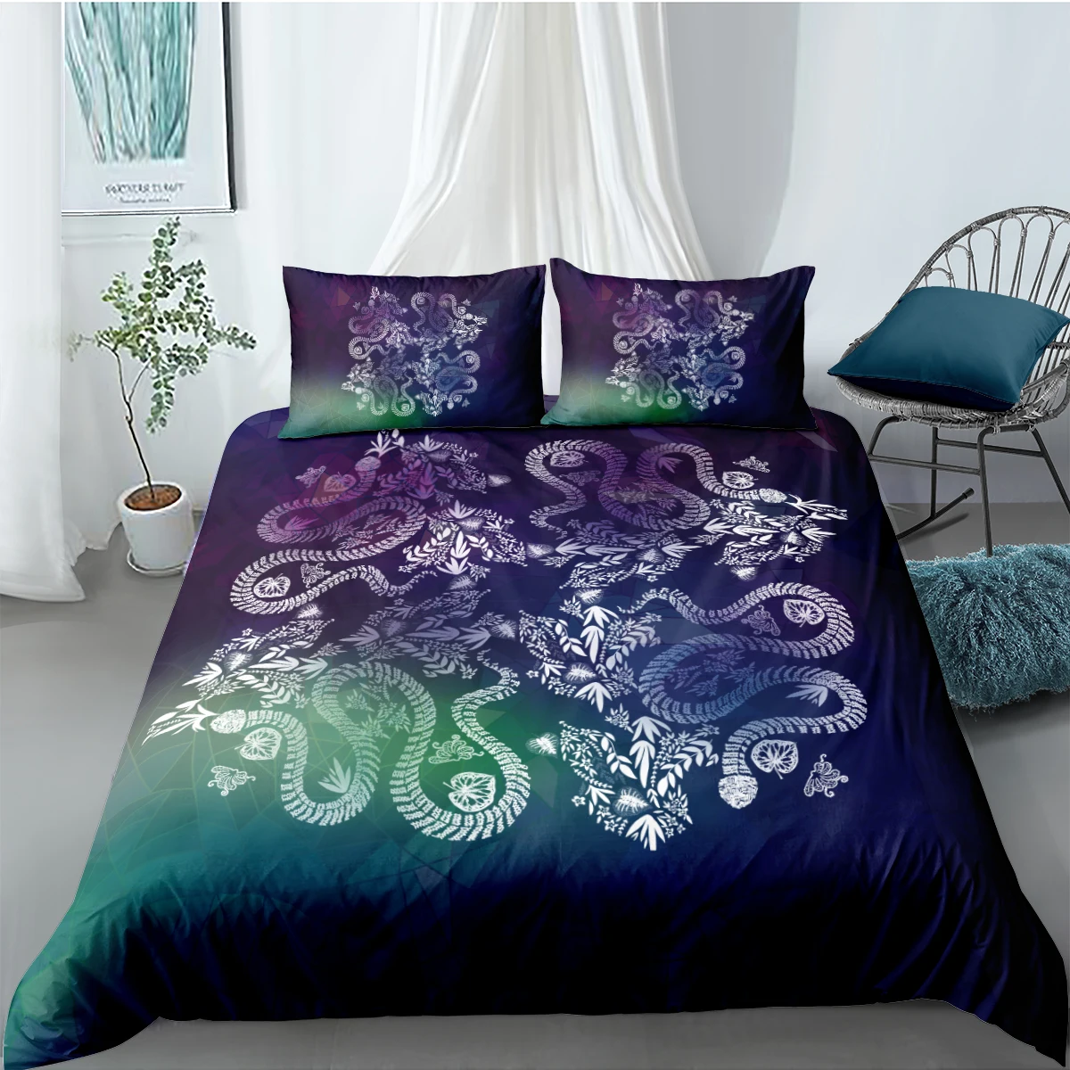 

3D Bohemian Duvet Sets Bedding Set Quilt Comforther Covers Pillow Shams Double Single Full Twin King Queen Size Custom Bed Linen