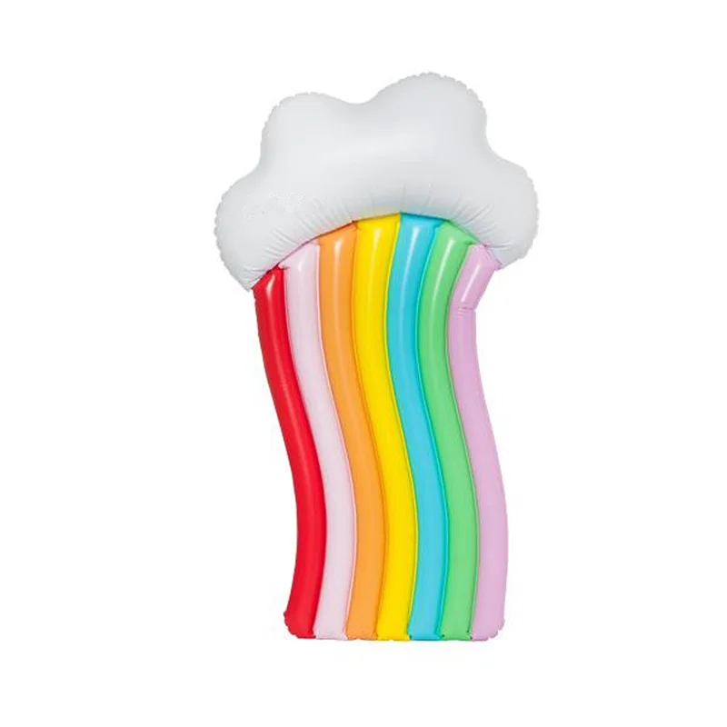 Надувной Радужный плавающий бассейн из ПВХ гигантский поплавок для отдыха