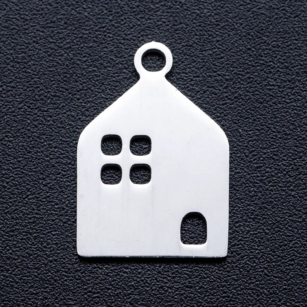 

10pcs/lot Sweet House DIY Jewelry Charms Wholesale 100% Stainless Steel Charm for Bracelet Making Factory Direct