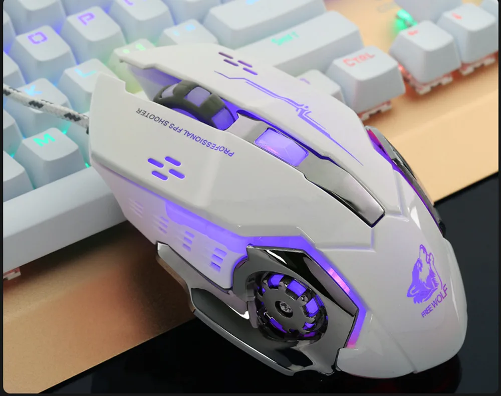 Проводной светодиодный светильник 4000 Точек на дюйм Оптическая Usb Эргономичный Pro