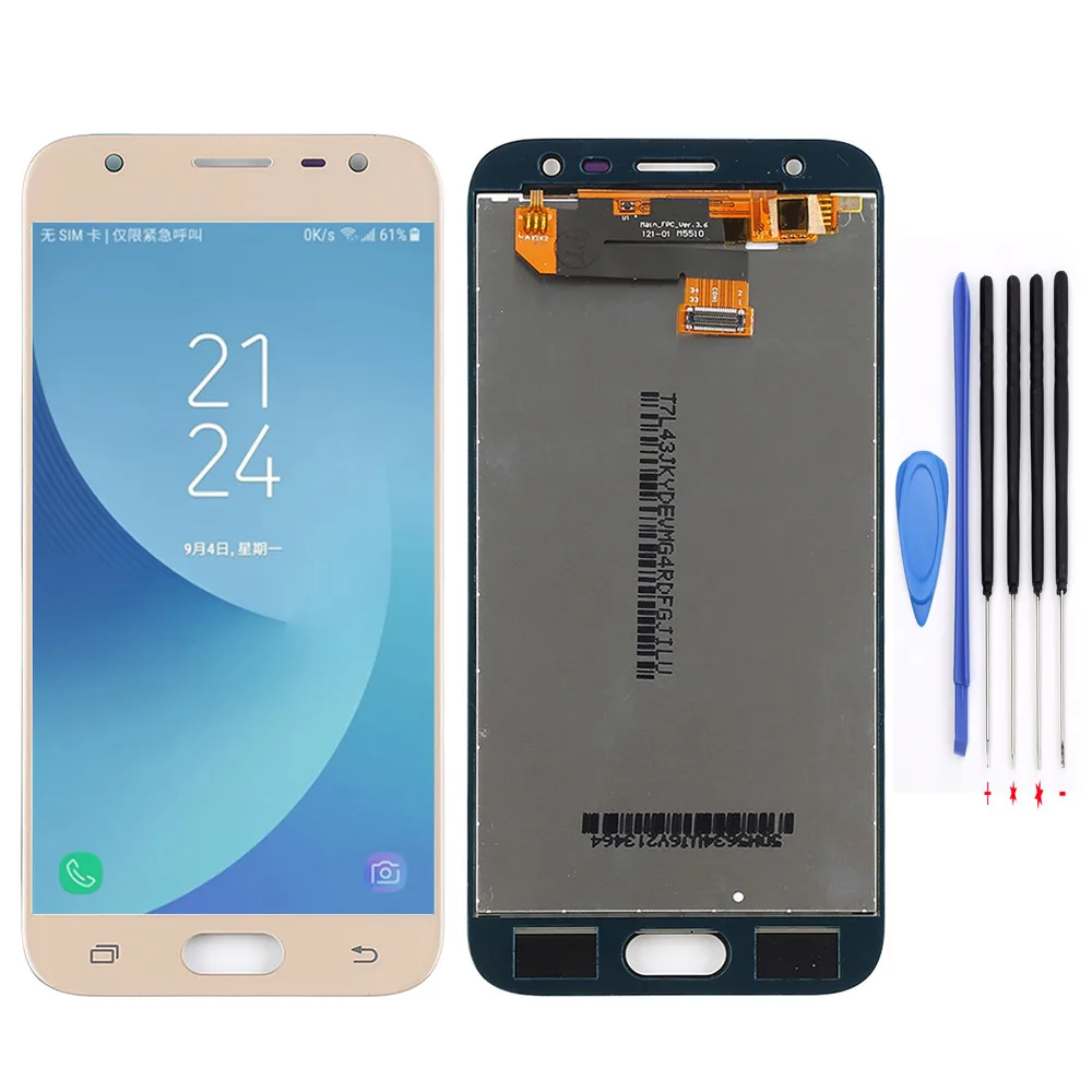 J330 ЖК-для samsung Galaxy J3 J330 J330F J330G ЖК-дисплей с сенсорным экраном дигитайзер для samsung J3 экран золото - Цвет: Gold with tools