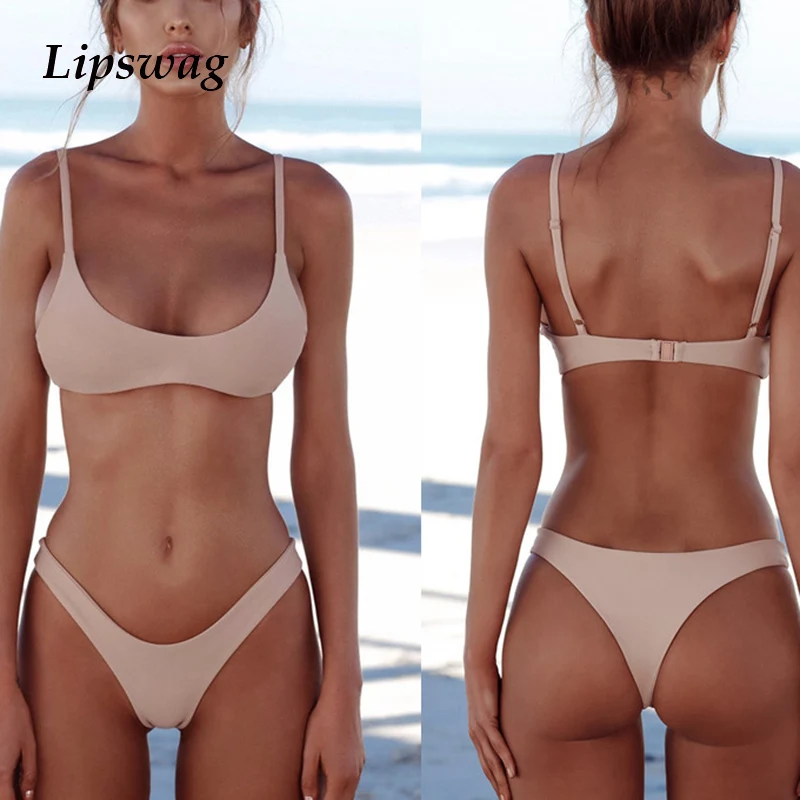 

2021 New Sexy Push Up Unpadded Brazilian Bikini Set Women Vintage Swimwear Swimsuit Beach Suit Biquini Bathing Suits Drop