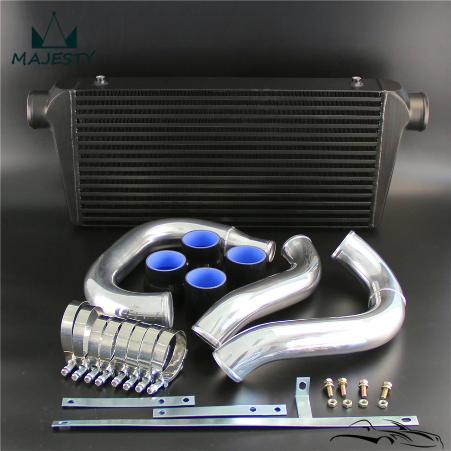 Комплект черного интеркулера с передним креплением комплект трубопроводов для M