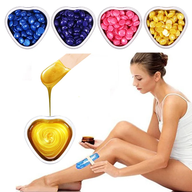 

100/50g Pearl Hard Wax Beans/ Granules Hot Film Wax Bead Hair Removal Wax Unisex Armpits Face Legs Body Depilation Tool