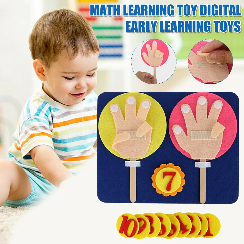 

Войлочная математическая игрушка для пальцев, подходящая игрушка для пальцев и цифр, обучающая игрушка для детей, Обучающие цифры Монтессори