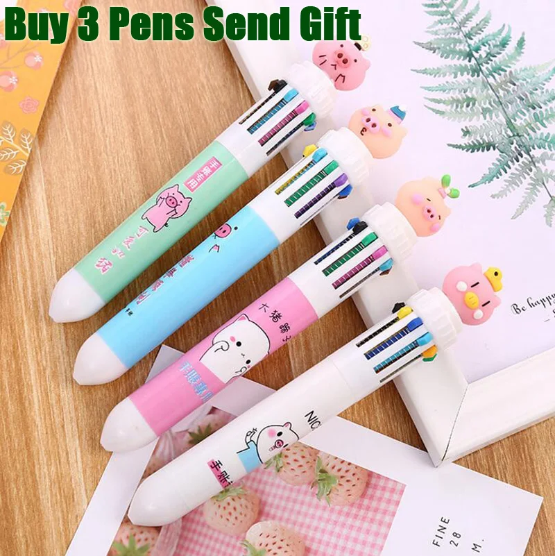 Милая свинья 10 цветов милая фотография школьные принадлежности купить 3