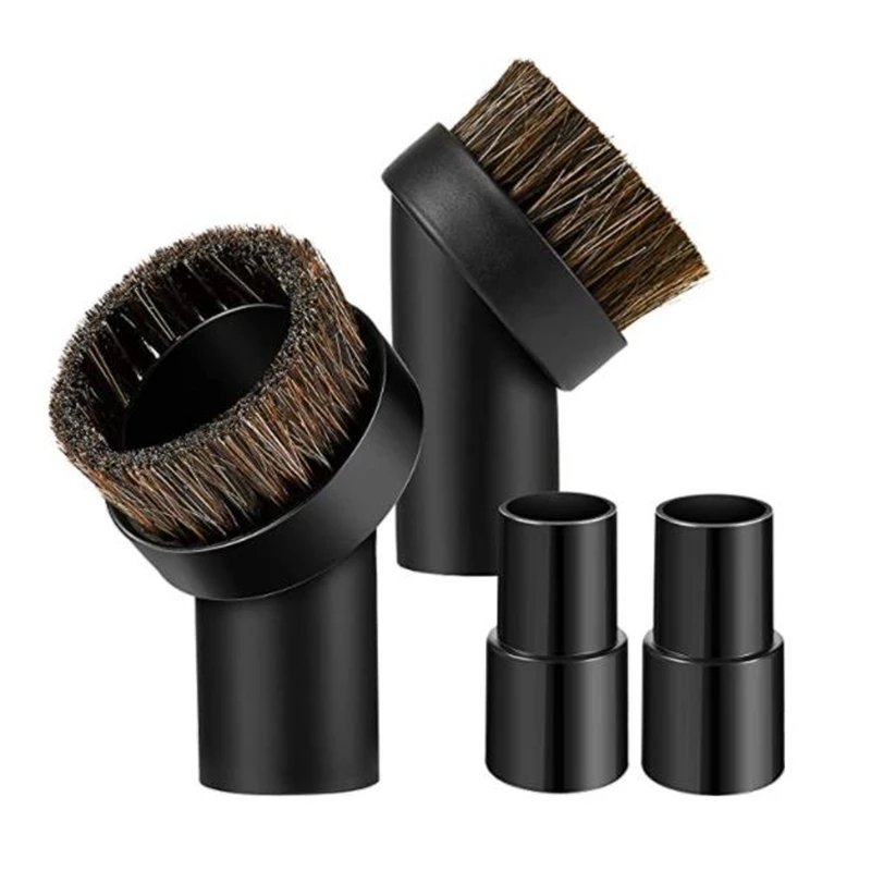 

Soft Bristle Cleaner Vacuum Brush Attachment Black Brush Replacement with Vacuum Hose Adapter Tool for Standard Hose