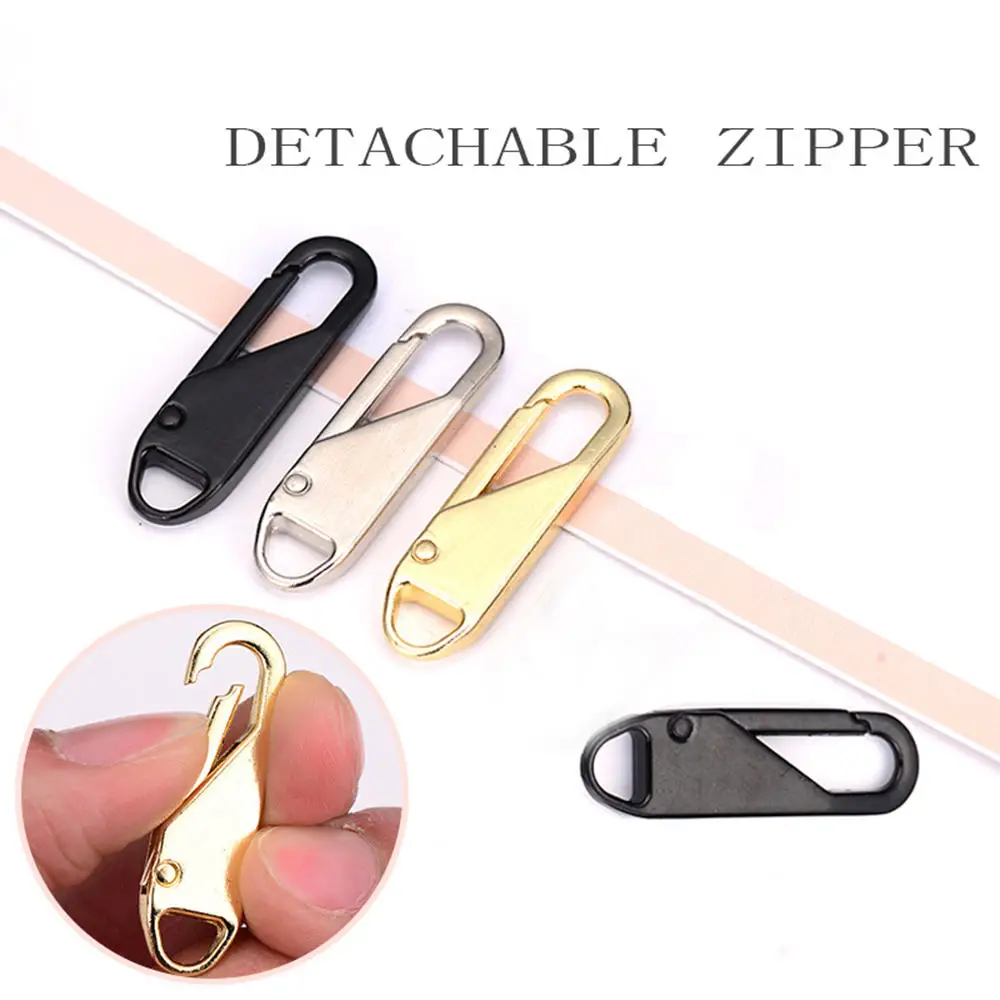 

Metal Zipper Tabs Zipper Repair Kits Zipper Extender Head Zipper Handle Replacement for Jacket Boot Jean Suitcase Luggage 5pcs
