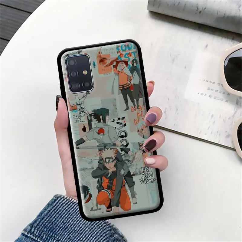 

Anime Naruto Collage Case For Samsung Galaxy A71 A51 M30s M51 A41 A31 A21s A11 A01 M31 M21 Black Capa Tpu Phone Shell