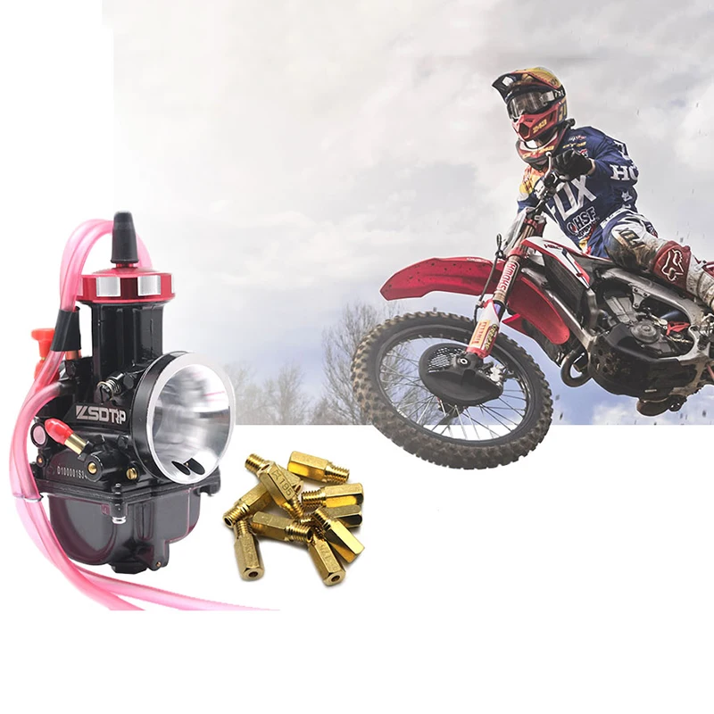 

ALconstar-Motorcycle Modified Black Carburetor PWK34MM With Main Jet Set For Motocross ATV Quad