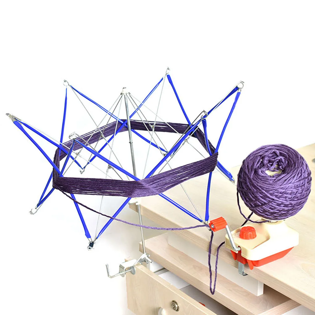 Umbrella Swift Yarn Winder Hand Operated Ball Winder Holder Winding Lines Laces Yarns Winder Thread Holder String Knitting Tool