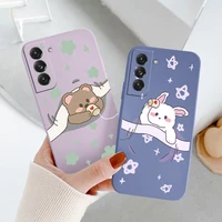 rabbit case for samsung galaxy s21 s20 fe s10 note 20 10 ultra plus a72 a52 a42 a32 a71 a51 a41 a31 a21s soft phone cover