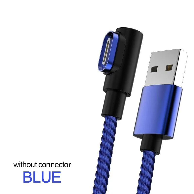 Магнитный кабель VOXLINK Micro usb type C, адаптер для быстрой зарядки телефона, Microusb type-C, магнитное зарядное устройство usb c для iphone samsung S8 9 - Цвет: Blue Cable no Plug