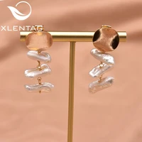 xlentag handmade natural baroque white pearl earrings earrings womens engagement party gifts boutique jewelry ge1028