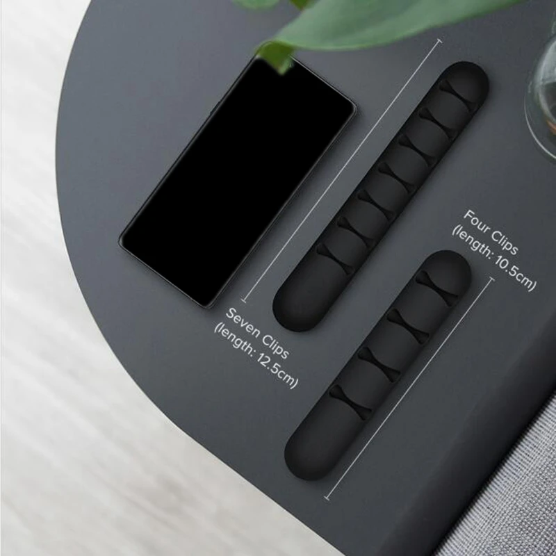 

1PC 7Holes USB Cable Winder Silicone Charging Cable Winder Desktop Mouse Cable Organizer Clip Holder with 7 Holes