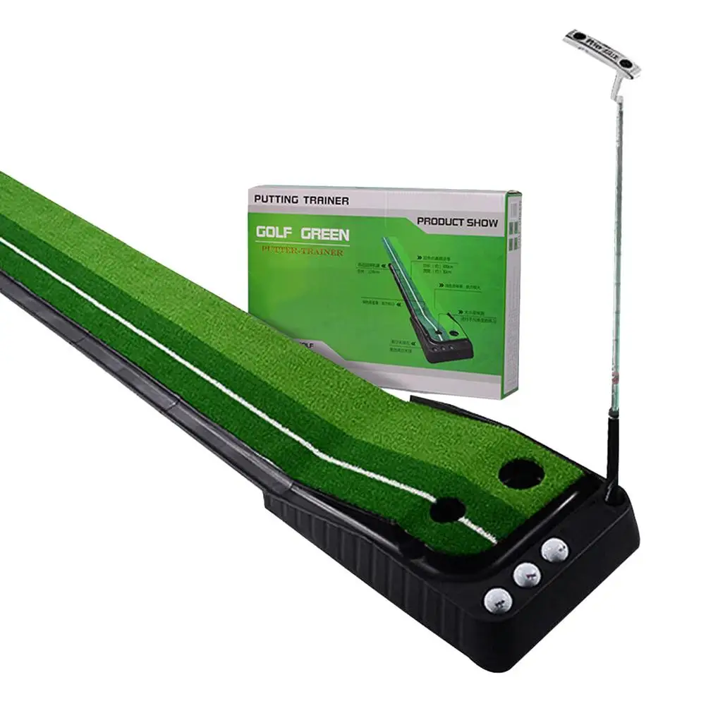 

Portable Indoor Golf Putting Green Swing Trainer Set Putter Fairway Lawn Golf Training Tool Aids Office Home Mat Accessories