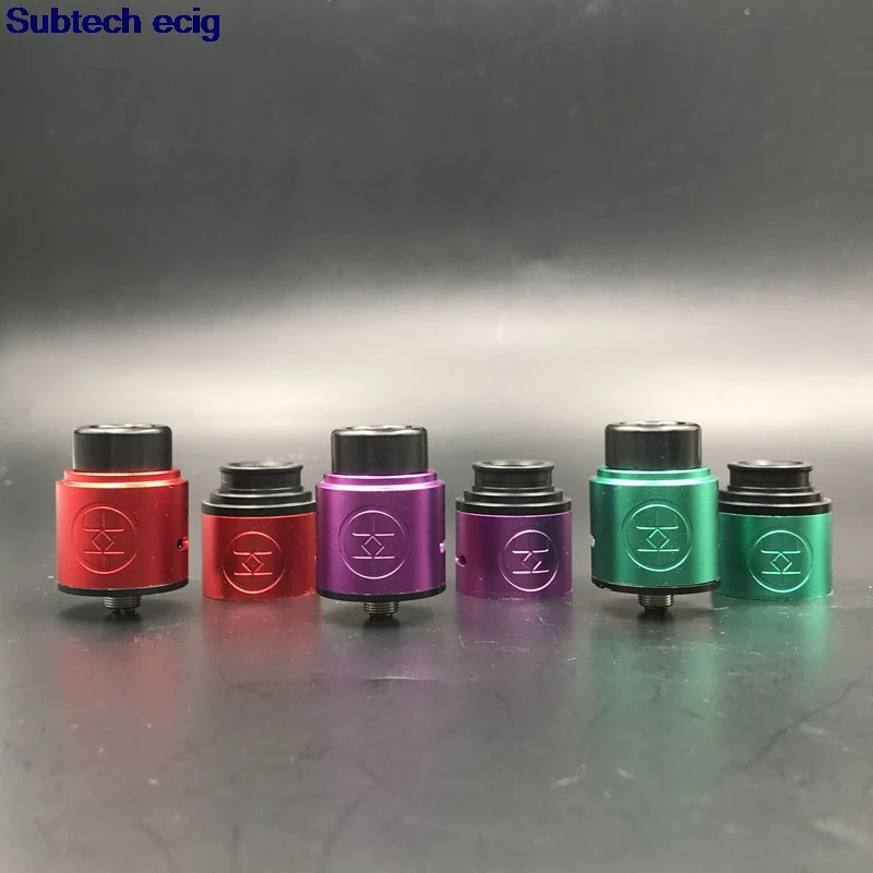 

Breath RDA 24mm Rebuildable Dripper Atomizers Bottom Airflow Control Peek Insulator Colorful E Cigarette 2 Top Caps 3 Drip Tips