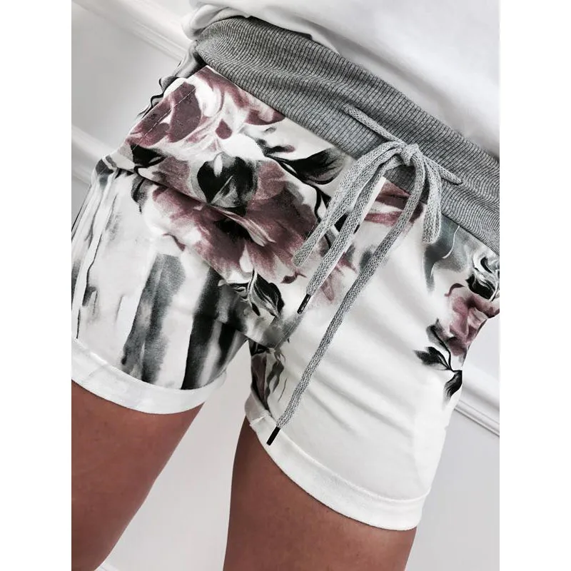 

Hirigin Casual Floral Loose Shorts Women Girls Summer Drawstring High Waist Short Pants Hot Sale
